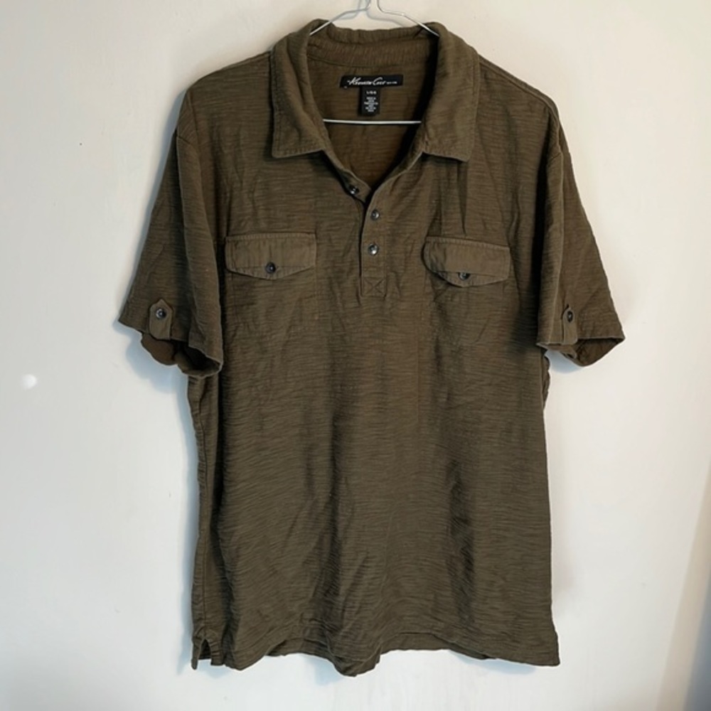 Kenneth Cole New York Army Green Mens Pocket Tee |‎ Size Large